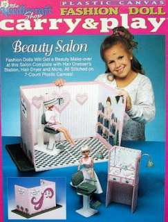 Plastic Canvas Fashion Doll Carry & Play Beauty Salon  