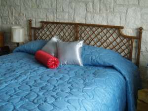 Blue CHINTZ Bedspread   available in Queen, King sizes, Custom Quilted 