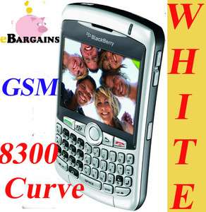NEW RIM Blackberry 8300 Curve UNLOCKED WHITE Phone AT&T 843163017139 
