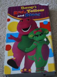 Barney Dinosaur Red Yellow & Blue Movie VHS Video VTG 045986201027 