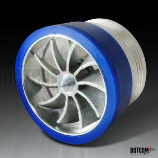 INTAKE 2.5~3 SUPERCHARGER BLUE TURBO FAN FUEL SAVER  