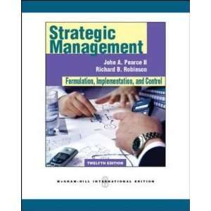 Strategic Management 12th edition pearce robinson 9780078137167  