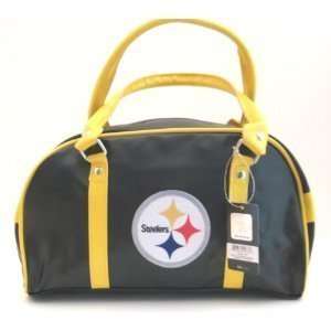 Pittsburgh Steelers 2 Tone Bowler Purse by Little Earth black 12 x 8 