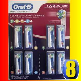 ORAL B FLOSS ACTION TOOTHBRUSH HEADS BRUSHES BRAUN  