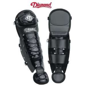  Diamond 12.5 Baseball Single Knee Leg Guards BLACK 12.5 