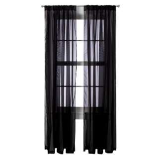 Room Essentials® Voile Window Sheer Pair   Black product details page