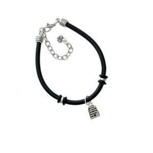  Small Beehive with 4 Bees Black Charm Bracelet [Jewelry] Jewelry