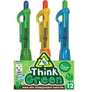  Think Green Biodegradable Pen Case Pack 48 Patio, Lawn 