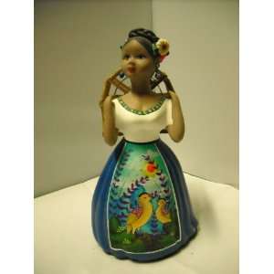  Mexico Lupita Bird Seller Doll Statue New Without Tag 