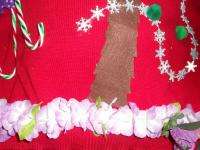 PURPLE FLAMINGO UGLY CHRISTMAS SWEATER JUMPER TROPICAL  