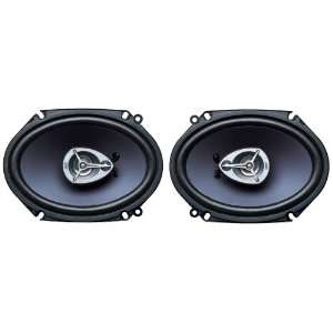   CS V6835 6x8 Inch 3 Way Coaxial Speakers (Pair, Blue)