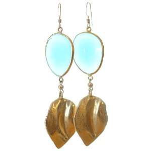  Catherine Nicole Elizabeth Earrings in Blue Chalcedony Jewelry