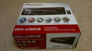 PIONEER DEH 6300UB CAR AUDIO STEREO CD/IPOD//WMA PLAYER RECEIVER 