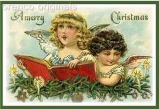   Merry Christmas from Antique Card Counted Cross Stitch Chart  
