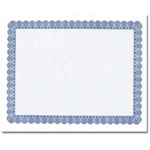    Conventional Blue Certificate Border Paper