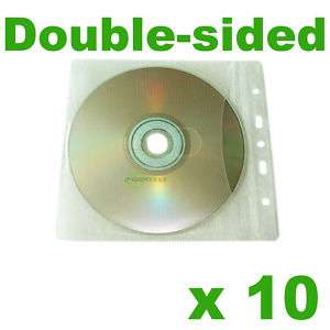 10 PCS CD DVD Case Storage Holder Binding Binder Sleeve  