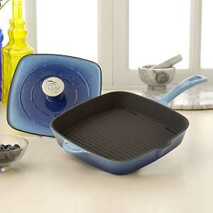 Cottage Collection Cast Iron 10Grill Pan w/Grill Press  