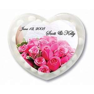 Wedding Favors Bridal Bouquet Design Personalized Heart Shaped Mint 