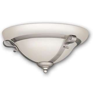 NEW Ceiling Fan Light Kit OR Semi Flush Lighting Fixture Nickel, White 