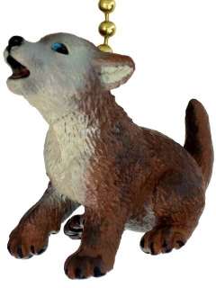 wolf forest wild life dog ceiling fan light lamp pull chain