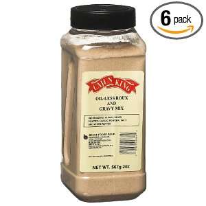 Cajun King Oil Less Roux and Gravy Mix, 20 Ounce Plastic Containers 