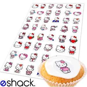   Hello Kitty Edible Cake Toppers (Birthday Cupcake Topper by eShack