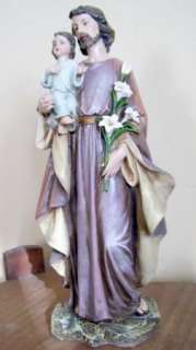 St Joseph and Child Jesus Religious Figurine Catholic Statue  