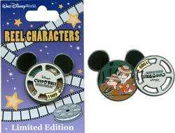 Disney Pin 88463 DLR   Reel Characters   Chip n Dale Rescue Rangers 