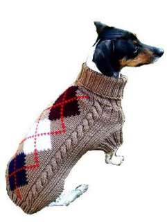   Argyle Sweater XXS THRU XL Chihuahua Yorkie Pet apparel CUTE  