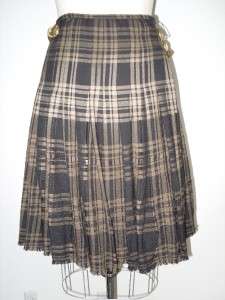 NWT $6400 Bottega Veneta rhinestone plaid skirt  40 4/6  