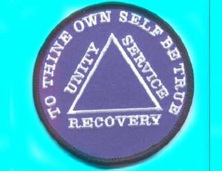 ALCOHOLICS ANONYMOUS BE TRUE TRIANGLE biker PATCH  