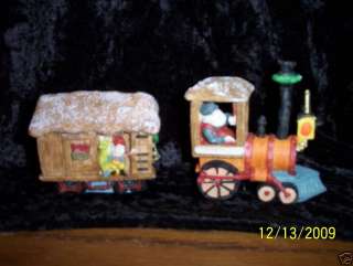 Pc. Steam Engine Christmas Train Set Santa Engineer  