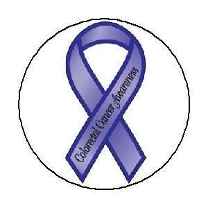   Cancer Awareness   Blue Ribbon   Colon Cancer PINBACK BUTTONS 1.25