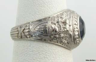   Academy Genuine Sapphire Tiffany & Co. Class Ring USMA Platinum  
