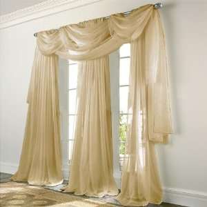  Elegance Voile BISQUE Sheer Curtain