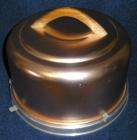 Mirro copper cake taker carrier locking lid vintage retro mid century 