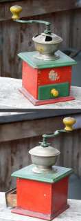 Small Colorful Vintage Coffee Grinder  