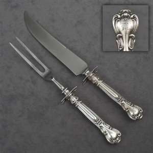  Chantilly by Gorham, Sterling Carving Fork & Knife, Steak 