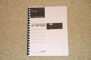 Icom IC R7000 Communications Receiver MANUAL  