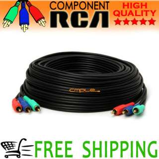 New 50FT Component Video 3 RCA RGB Y/Pb/Pr TV Camera VCR HD Cable LCD 