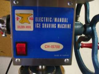   Anvil Commercial Shaved Ice/ Snow cone Machine hand or Electric  