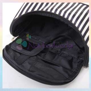 Charm Zebra Cosmetic Make Up Tool Train Case Pouch Bag  