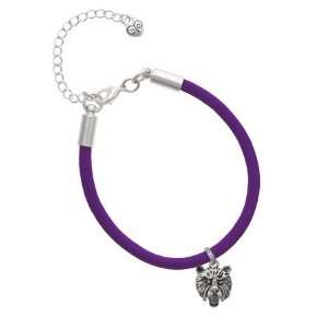   Small Bear   Mascot   Small Charm on a Purple Malibu Charm Bracelet