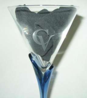 Courvoisier Glass ~ Blue Stem Unleaded Italian Crystal  