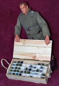 Scale G.I. Joe Wood Grenade Crate   Holds 50 Cool  