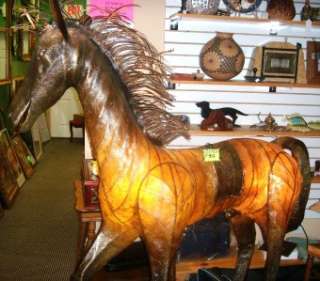Horse Life Size Sculpture Metal and Paper Mache  