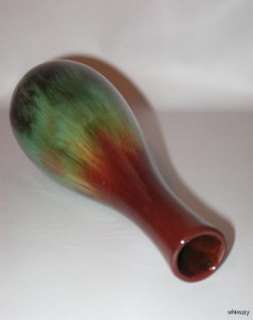 CCC Pottery Flame Vase Canadian Ceramic Craft Rainbow Pottery  