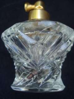 EAPG Pressed Glass Crystal Atomizer Perfume Bottle  