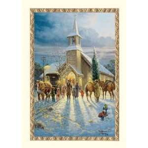  NRA Winter Church Scene Christmas Card Health & Personal 