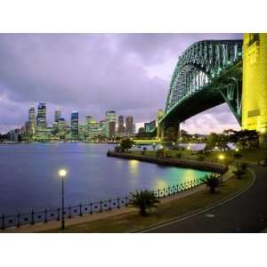  City Skyline and the Sydney Harbour Bridge at Dusk, Sydney 